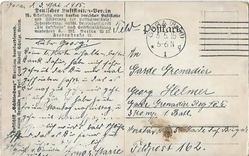 AK Luftschiff Schütte-Lanz Warschau bombardierend. ca. 1915, Luftfahrt, gut