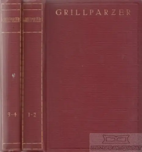 Buch: Dramatische Werke in vier Bänden, Grillparzer, Franz. 4 in 2 Bände