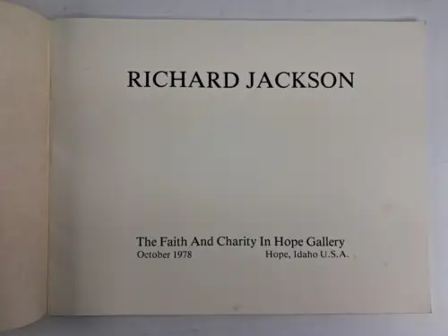 Ausstellungskatalog: Richard Jackson, 100 Drawings, Ed und Nancy Kienholz, 1978