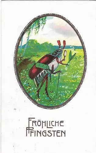 AK Fröhliche Pfingsten. ca. 1921, Postkarte. Pfingsten, gebraucht, gut