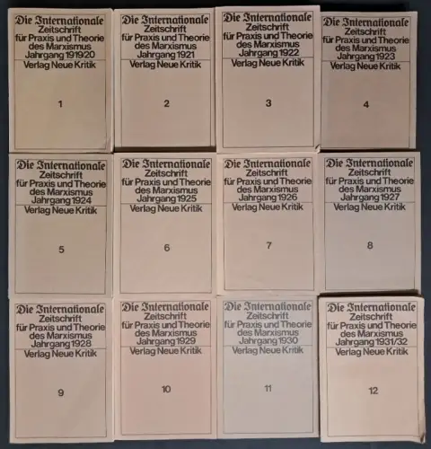 Die Internationale 1-12, Zeitschrift für Praxis und Theorie des Marxismus, 13 Bd