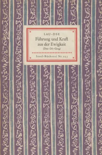 Inselbücherei 253, Führung und Kraft aus der Ewigkeit, Lau-Dse. 1952