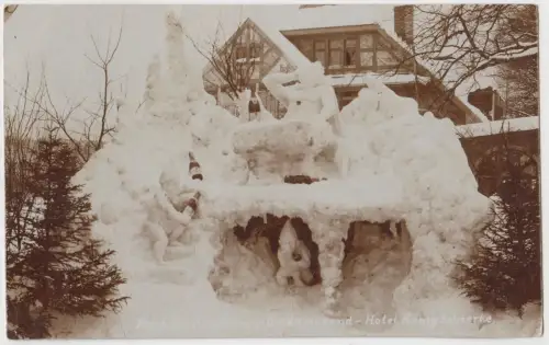 AK Bachus Kupferberg - Gold trinkend - Hotel König Schierke, 1910, Fotokarte