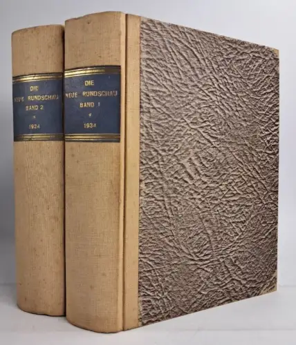 Buch: Die neue Rundschau 1934 Band 1+2, XLV. Jahrgang der freien Bühne, Fischer