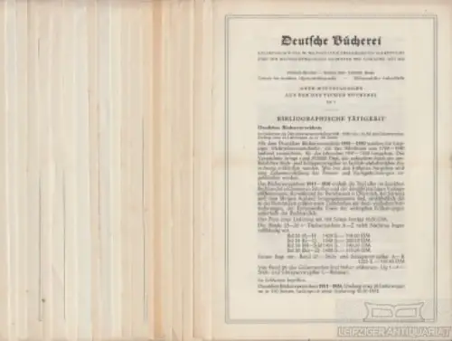 Konvolut Neue Mitteilungen aus der Deutschen Bücherei. 25 Bände, 1953 ff