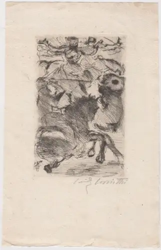 Radierung: Adhba Das Kamel, Lovis Corinth, Grafik, um 1919, signiert, Original