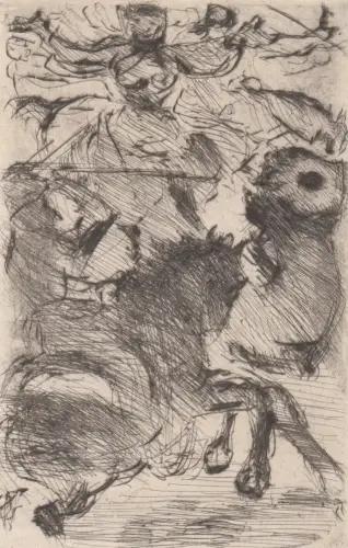 Radierung: Adhba Das Kamel, Lovis Corinth, Grafik, um 1919, signiert, Original