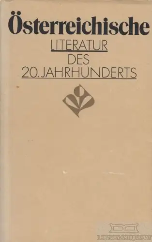 Buch: Österreichische Literatur des 20. Jahrhunderts, Prosche, H. u. a. 1988