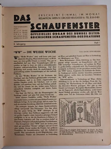 12 Hefte Das Schaufenster II. Jahrgang 1929, Heft 1-6, 8-12 + Sonderheft