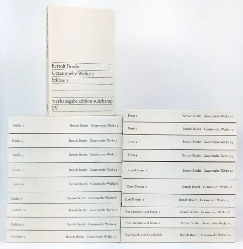 Buch: Bertolt Brecht - Gesammelte Werke in 20 Bänden, 1976, Suhrkamp, 20 Bände