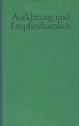 Buch: Aufklärung und Empfindsamkeit, Elschenbroich, Adalbert, Buchclub Ex Libris