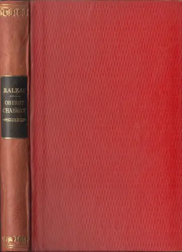 Buch: Oberst Chabert, Novellen, Honore de Balzac, Ernst Rowohlt, Halblederband