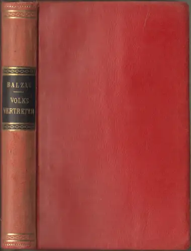 Buch: Volksvertreter, Honore de Balzac, Ernst Rowohlt Verlag, Lederausgabe