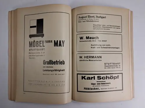 Buch: Handbuch der Bautechnik und Raumkunst, um 1930, E. Unselt, Branchenbuch