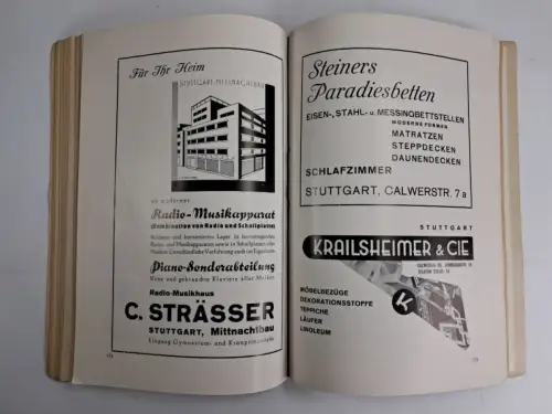 Buch: Handbuch der Bautechnik und Raumkunst, um 1930, E. Unselt, Branchenbuch