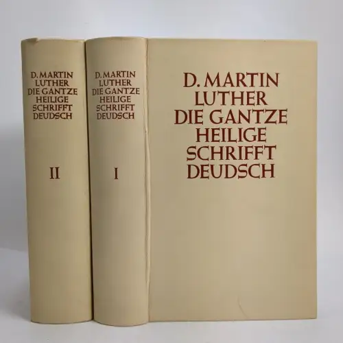 Buch: Die gantze Heilige Schrifft Deudsch, Luther, Martin. 2 Bände, 1972, WBG