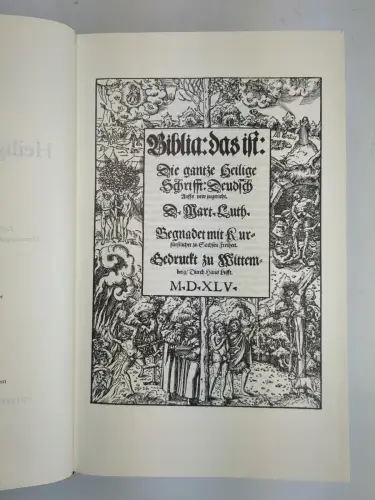 Buch: Die gantze Heilige Schrifft Deudsch, Luther, Martin. 2 Bände, 1972, WBG