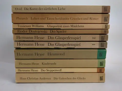 10 Bücher TdW Taschenbuch der Weltliteratur, Volk & Welt, Ovid, Hesse, Plutarch