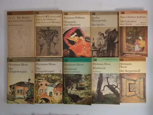 10 Bücher TdW Taschenbuch der Weltliteratur, Volk & Welt, Ovid, Hesse, Plutarch