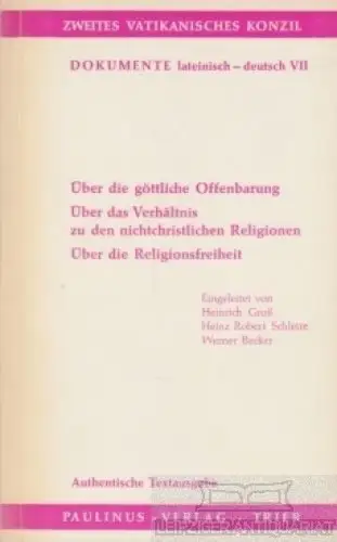 Buch: Über die Offenbarung - Über das Verhältnis zu nichtchristlichen...1966