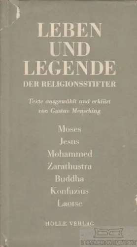 Buch: Leben und Legende der Religionsstifter, Mensching, Gustav, Holle Verlag