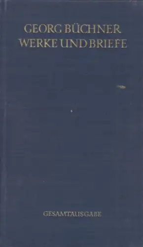 Buch: Werke und Briefe, Büchner, Georg. 1956, Insel Verlag, Gesamtausgabe