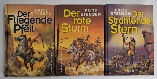 3 Bücher Tecumseh, Fritz Steuben, Pfeil, Sturm, Stern, 1996, Franckh-Kosmos