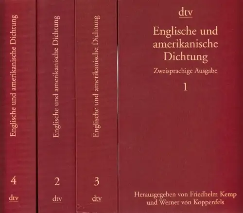 Buch: Englische und amerikanische Dichtung. 4 Bände, 2001, gebraucht, gut