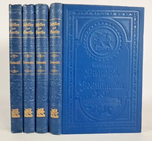 Buch: Briefwechsel zwischen Schiller und Goethe 1-4, F. Muncker, Cotta, 4 Bände