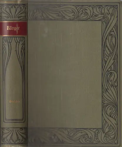 Buch: Gottfried August Bürger - Gedichte, Bibliographisches Institut