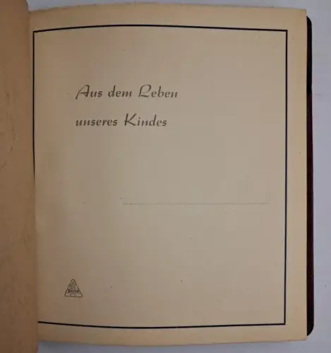 Buch: Album Unser Kind, leeres Album zur Dokumentation und Einkleben von Fotos