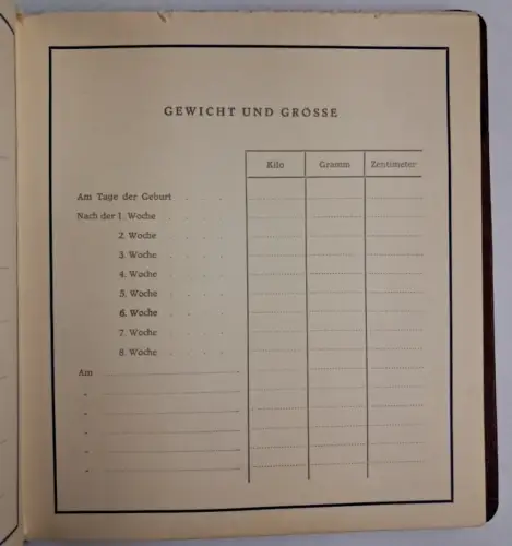 Buch: Album Unser Kind, leeres Album zur Dokumentation und Einkleben von Fotos