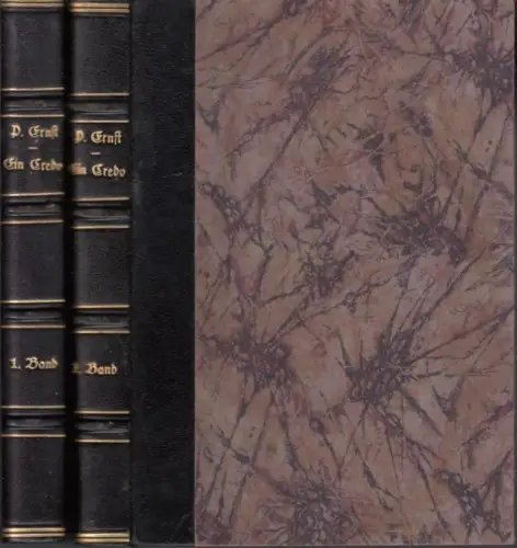 Buch: Ein Credo, Ernst, Paul. 2 Bände, 1912, Meyer & Jessen, gebraucht, gut