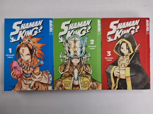 Manga: Shaman King 1-3, Hiroyuki Takei, 2021, Tokyopop, 3 Bände, Anime