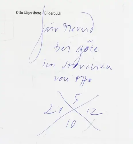 Buch: Bilderbuch, Jägersberg, Otto. 2011, Stroemfeld Verlag, gebraucht, gut