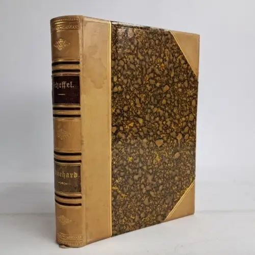 Buch: Ekkehard, Joseph Victor von Scheffel, um 1910, Halblederband