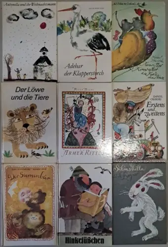 9 originale DDR-Kinderbücher: Hinkefüßchen, Schinschilla, Der Sternenbär ...