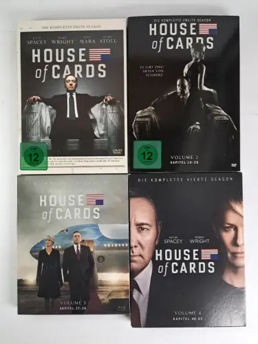 DVD: House of Cards. Staffel 1-4, Kevin Spacey, Robin Wright, Serie, 4 Boxen