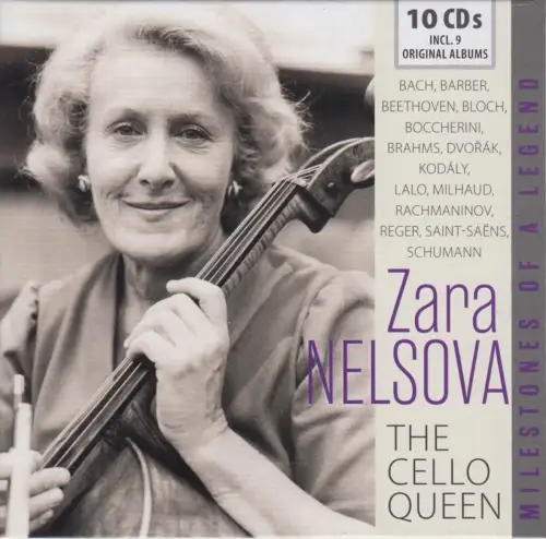 CD-Box: The Cello Queen, Zara Nelsova, Milestones of a Legend, 10 CDs, Klassik