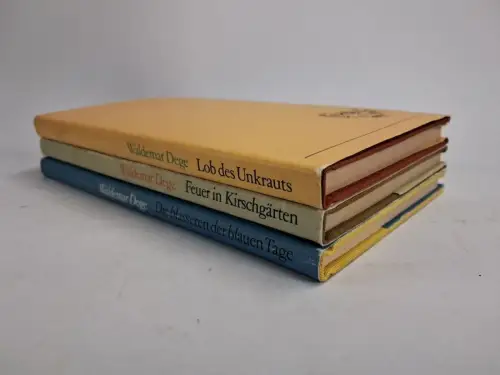 3 Bücher Gedichte von Waldemar Degen, Eulenspiegel Verlag, 1983-88, 3 Bände
