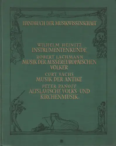 Buch: Handbuch der Musikwissenschaften, Heinitz, Wilhelm u.a., 1929