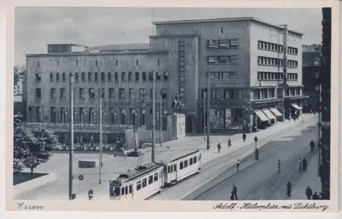 AK Essen - Adolf-Hitlerplatz mit Lichtburg, Cramers Kunstanstalt, gebraucht, gut