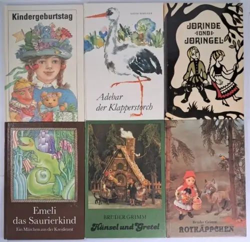 6 originale DDR Kinderbücher: Kindergeburtstag, Emelie das Saurierkind ...