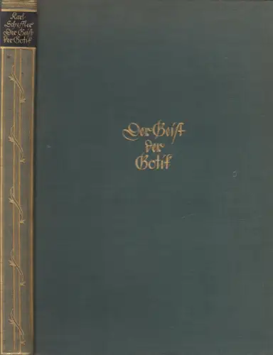 Buch: Der Geist der Gotik, Scheffler, Karl. 1929, Insel-Verlag, gebraucht, gut