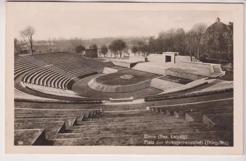 AK Borna (Bez. Leipzig) - Platz der Volksgemeinschaft (Thingplatz), Trinks & Co.