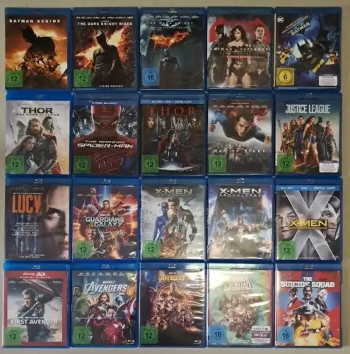 20 Blu-rays Sammlung / Konvolut / Paket Superhelden & Superkräfte, Avengers ...