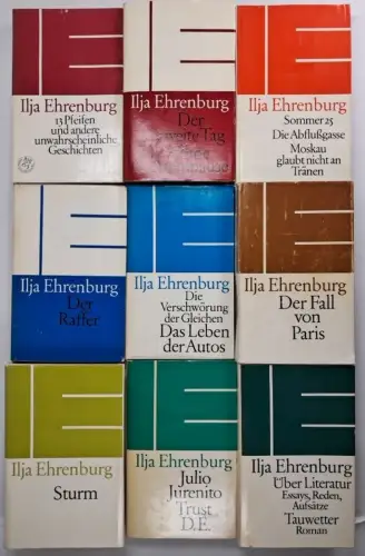 Buch: Ilja Ehrenburg -Werke in Einzelbänden, 9 Bände, Verlag Volk und Welt