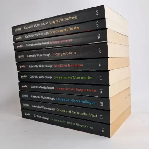10 Bücher Grappa, Gabrielle Wollenhaupt, Krimi, Grafit, Konvolut, Sammlung