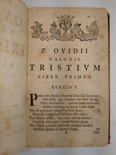 Buch: Publii Ovidii Nasonis Tristium Libri V. Editio Secunda, Ovid, 1769, Halae