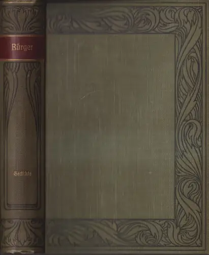 Buch: Gedichte, G. A. Bürger, Bibliographisches Institut, gebraucht, gut